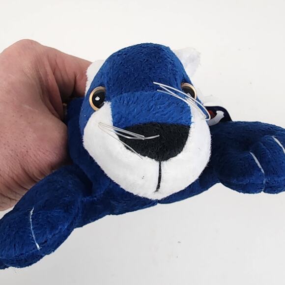 NCAA Penn State Nittany Lion "PSU" Stitched Navy Blue & White Mascot Beanie - Picture 7 of 12